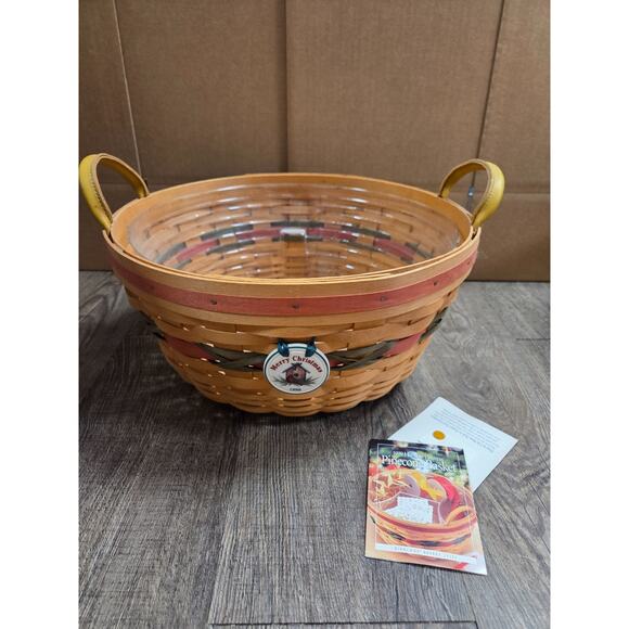 Longaberger 1999 Holiday Hostess Pinecone Basket Christmas Protector Product Car - Picture 1 of 7